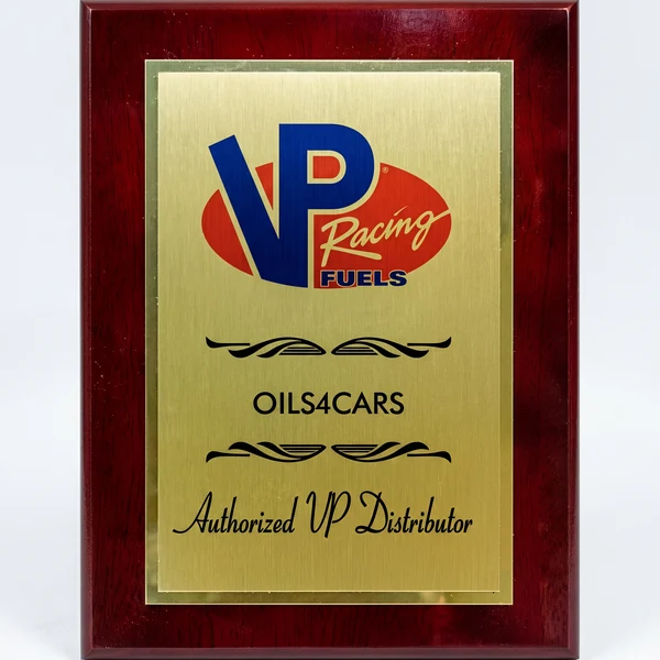 VP Racing Fuels - Authorized VP Distributor Certificate